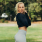 GP CONTOUR Power Long Sleeve Crop - Nero