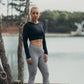 GP CONTOUR Power Long Sleeve Crop - Nero